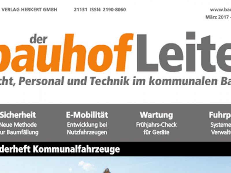 Titel der der bauhofLeiter Ausgabe vom März 2017'